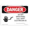 Signmission OSHA Danger Sign, 10" Height, Rigid Plastic, Do Not Open Panel Call Shift Electrician, Landscape OS-DS-P-1014-L-1153 - alternate 1